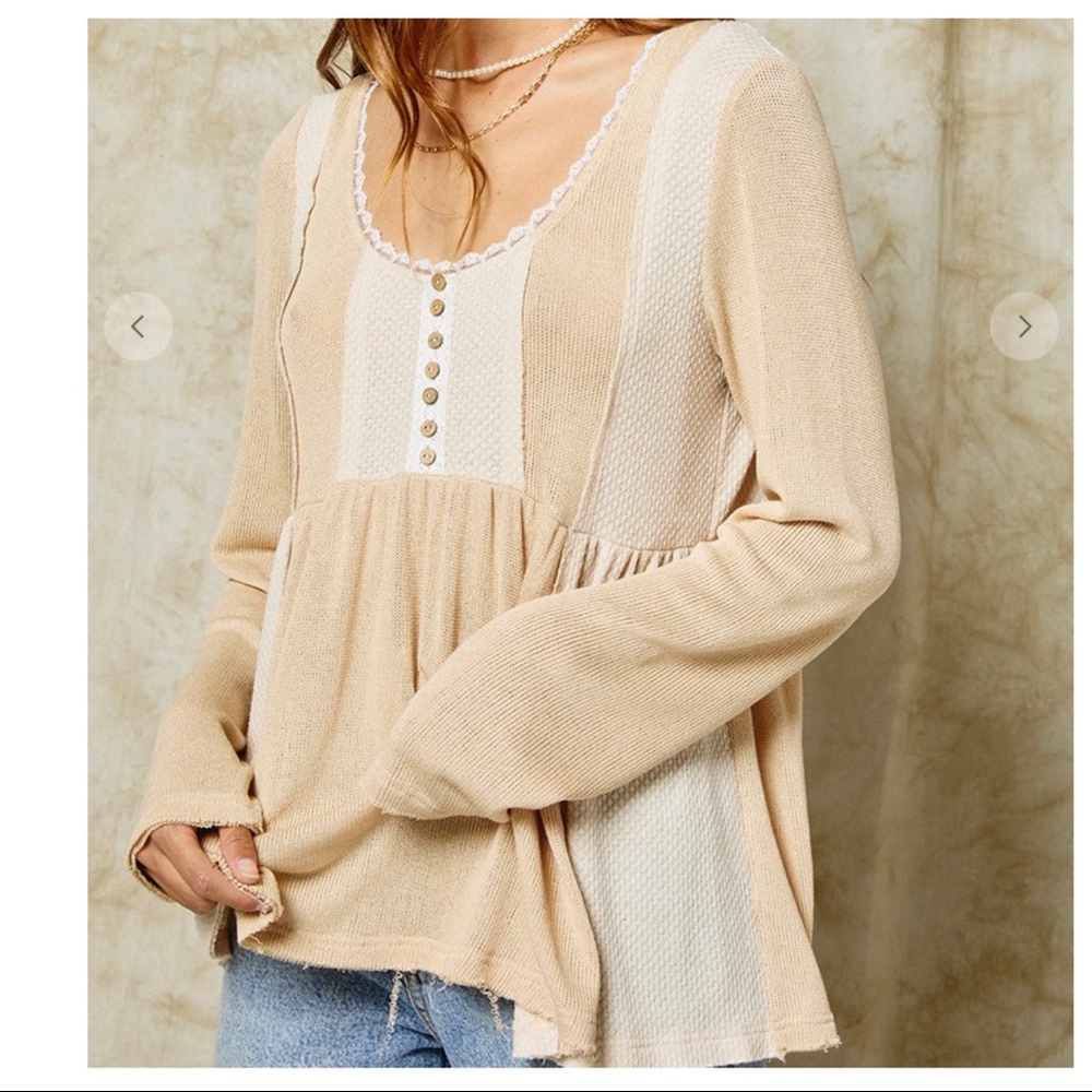 Leslie Crisscross Back Babydoll Boho Tunic Top